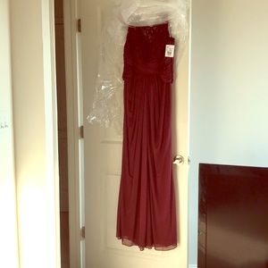 David’s Bridal Wine Bridesmaid Dress NEVER ALTERED